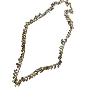 Vintage Bollywood Silver Tone Cha Cha Bells Necklace Belly Dancing India 32"